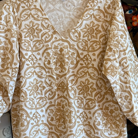 Jude Connally XS Daniella top painted tile sand print jude cloth - Picture 4 of 6